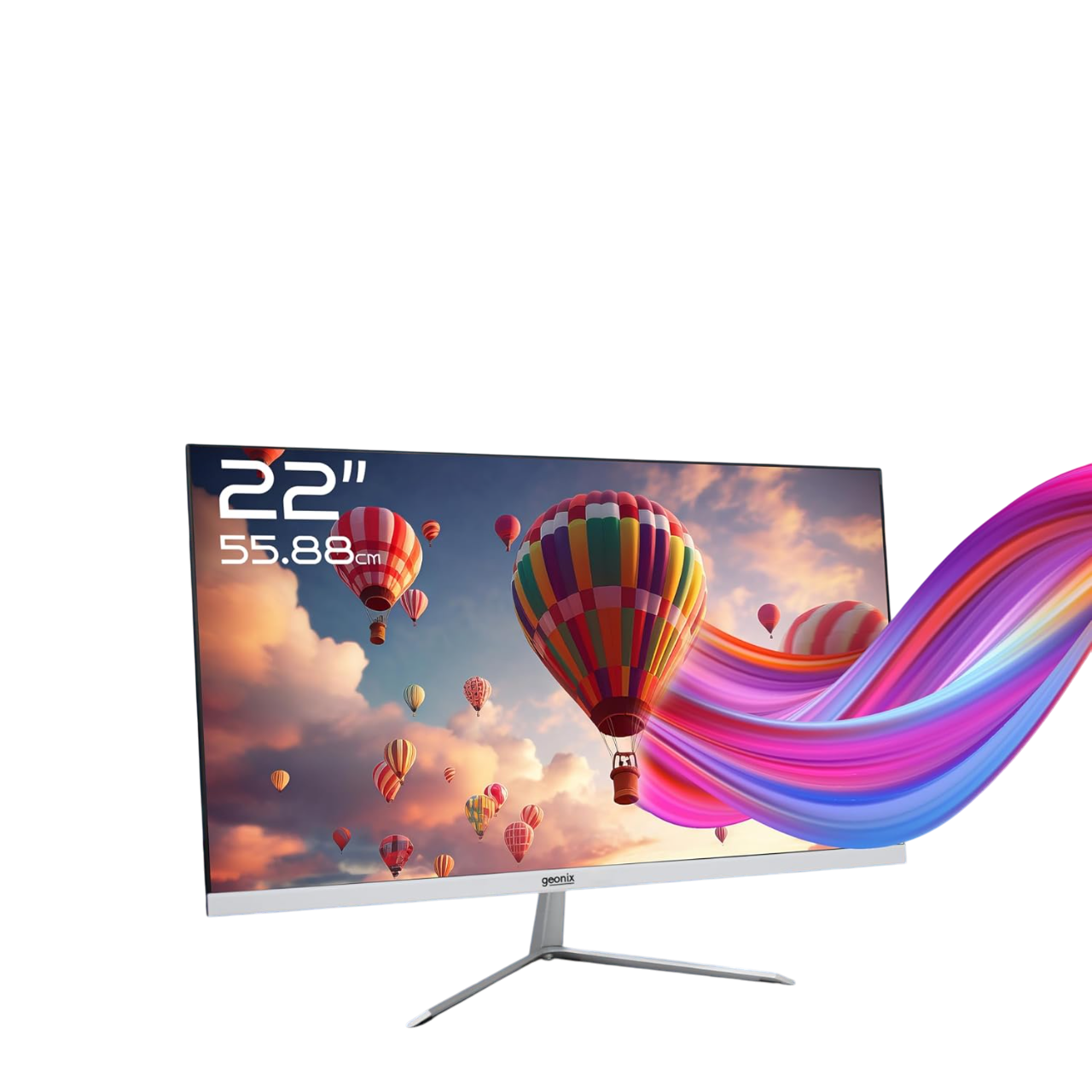 Geonix 22 Inch PC Monitor, 3 Years Warranty- GXTFT22WH