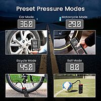 Portronics Vayu 2.0 Rechargeable Tyre Inflator – 150 PSI Pressure | 6000 mAh Battery | Preset Modes | Digital Display | Flashlight Torch | Air Pump Compressor for Car, Bike, Cycle | Black