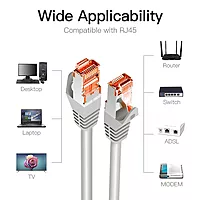 Uport CAT6 Patch Cord 20M – Steel Connector, high-speed Ethernet cable for reliable data transmission. Ideal for networking, gaming, and streaming. Durable design ensures long-lasting performance.
