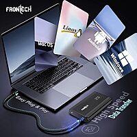 Frontech NC-0031 Hard Drive Case – Sturdy External HDD/SSD Enclosure | Heat Dissipation Design | Shock Protection