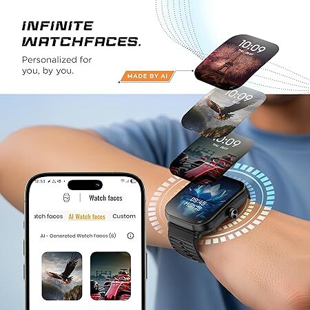 Fastrack MYND 1.93” AMOLED Display Smart Watch