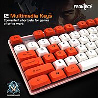 Frontech NOVA KNIGHT KB-0043 – RGB gaming keyboard with mechanical feel, USB interface, anti-ghosting keys & durable build. Bold and responsive.