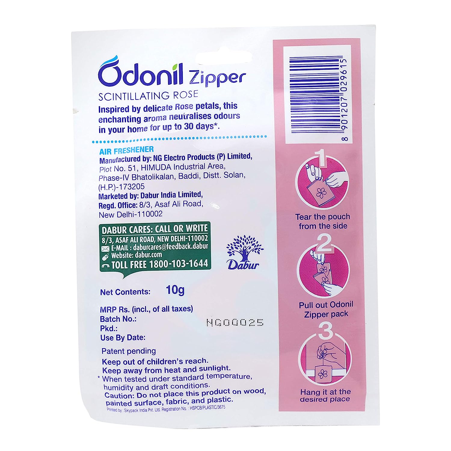 Odonil Air Freshner Zipper Soulful Jasmine