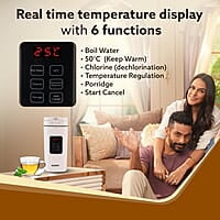 AGARO Delite Portable Electric Kettle, 500 Ml, Fast Boiling, Adjustable Temperature, Keep Warm, Dechlorination, Porridge, Double Layered Body