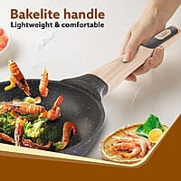 AGARO Imperial Granite Non Stick Fry Pan, 1.1L / 20cm, Cast Aluminium Body