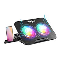 Frontech Laptop Cooling Pad CP-0007 – Dual Cooling Fans | Adjustable Height | Mobile Holder | USB Powered | Supports Up to 15.6" Laptops