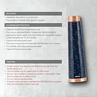 MILTON Copper Delight Design Water Bottle, 915 ml, Ethnic  Lacquer Coating, Curved bottle