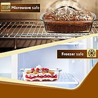 AGARO Elite Glass Loaf Tray Rectangular, 1800ml, Bake Safe, Oven Safe, Glass Dish Tray, Borosilicate Glass Tray