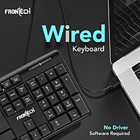 Frontech KB-0031 – Wired USB keyboard with quiet, responsive keys, ergonomic design, and durable build for everyday computing