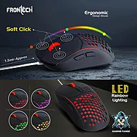 Frontech AERO BLADE KB-0044 – RGB gaming keyboard with mechanical feel, USB interface, anti-ghosting keys & ergonomic design. Built for speed.