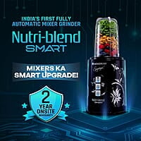 Wonderchef Nutri Blend Smart 3 Jar Automatic Mixer Grinder with Dual Pulse Function 22000 RPM 500 W