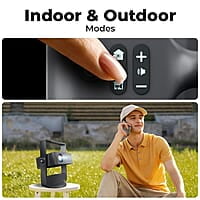 ZEBRONICS PIXAPLAY 29, Smart Projector, 6500 Lumens, Dolby Audio, 4K Support, 200 Inch Screen Size, Supports Bluetooth, HDMI, USB, WiFi, 1080p Native, Auto Focus, Keystone, APP Support, Miracast