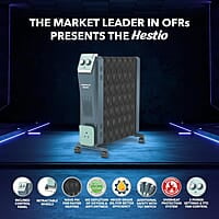 Havells Hestio 13 Wave Fin OFR 2900 Watt with 3 Heat Setting 1000W/1500W/2500W & PTC Heater 400W