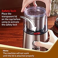 AGARO Regency Electric Coffee Grinder, 85 Grams, Coffee Grinder Machine, Espresso Grinder
