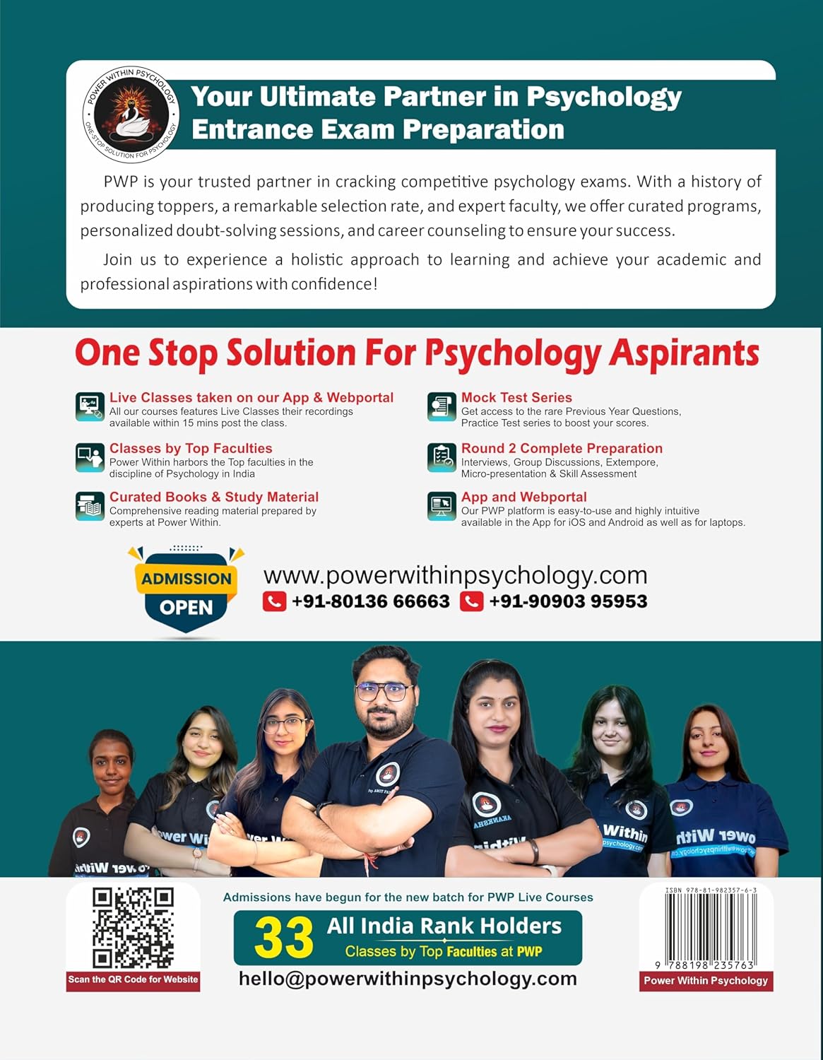 PWP NTA UGC NET JRF Paper 2 Psychology 2025 Achievers Question Bank Book | 20 Full Paper Mock Test Papers | OMR Sheets + Free CBT Mode Online Access