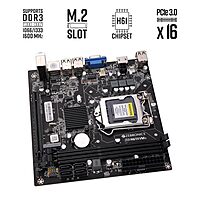 ZEBRONICS H61-NVMe LGA 1155 Motherboard – DDR3 M.2, supports Intel 2nd/3rd Gen CPUs, features PCIe slots, USB 3.0, SATA III, ideal for gaming and productivity, compact design for efficient builds.