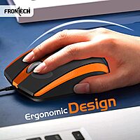 Frontech MS-0046 – Wired optical mouse with 1000 DPI, ergonomic design, and smooth tracking for accurate and comfortable daily use.