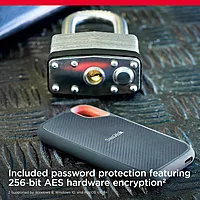 SanDisk Extreme E61 1TB Portable SSD – USB 3.2 Gen 2 | Up to 1050MB/s | Rugged Drive