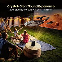 Portronics Pico 13 Smart Projector – 4K Support, 3500 Lumens, Compact Design | Wi-Fi & Bluetooth Enabled | Built-in Battery | Ideal for Home Theater, Presentations & Outdoor Movies