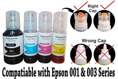 compatible Refill Ink for EPN L3156, L5190,L3115,L3150,L3110,L1110,L3116 Ink Tank Printer (Black 127 ml & CMY 70ml) compatible Refill Ink for EPN L3156, L5190,L3115,L3150,L3110,L1110,L3116 Ink Tank Printer (Black 127 ml & CMY 70ml)