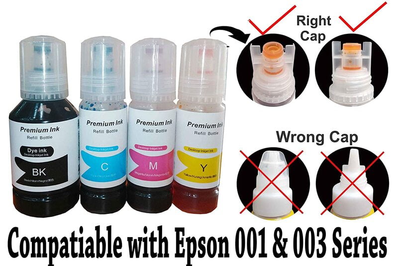 compatible Refill Ink for EPN L3156, L5190,L3115,L3150,L3110,L1110,L3116 Ink Tank Printer (Black 127 ml & CMY 70ml) compatible Refill Ink for EPN L3156, L5190,L3115,L3150,L3110,L1110,L3116 Ink Tank Printer (Black 127 ml & CMY 70ml)