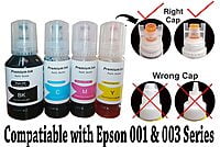 001 / 003 Refill Ink for EPSON Ink Tank Printer (3 x Black Ink of 70 ML Dye Ink Each ) 001 / 003 Refill Ink for EPSON Ink Tank Printer (3 x Black Ink of 70 ML Dye Ink Each )