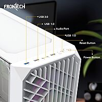 Frontech WAR Machine FT-4350 Gaming Computer Cabinet – 4×120mm LED Cooling Fans  Acrylic Side Panel  High Airflow Design  Performance Gaming PC Case