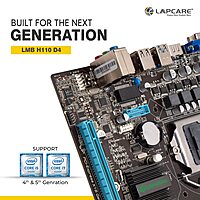 Lapcare H110 Motherboard – LGA 1151 Socket | Intel H110 Chipset | DDR4 Support | ATX Form Factor | High Stability Desktop Board