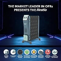 Havells Hestio 11 Wave Fin OFR 2900 Watt with 3 Heat Setting 1000W/1500W/2500W & PTC Heater 400W