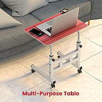 Portronics Buddy D – Laptop Table (Crimson Red, Wood) offers style and functionality, enhancing comfort and productivity for work or leisure.