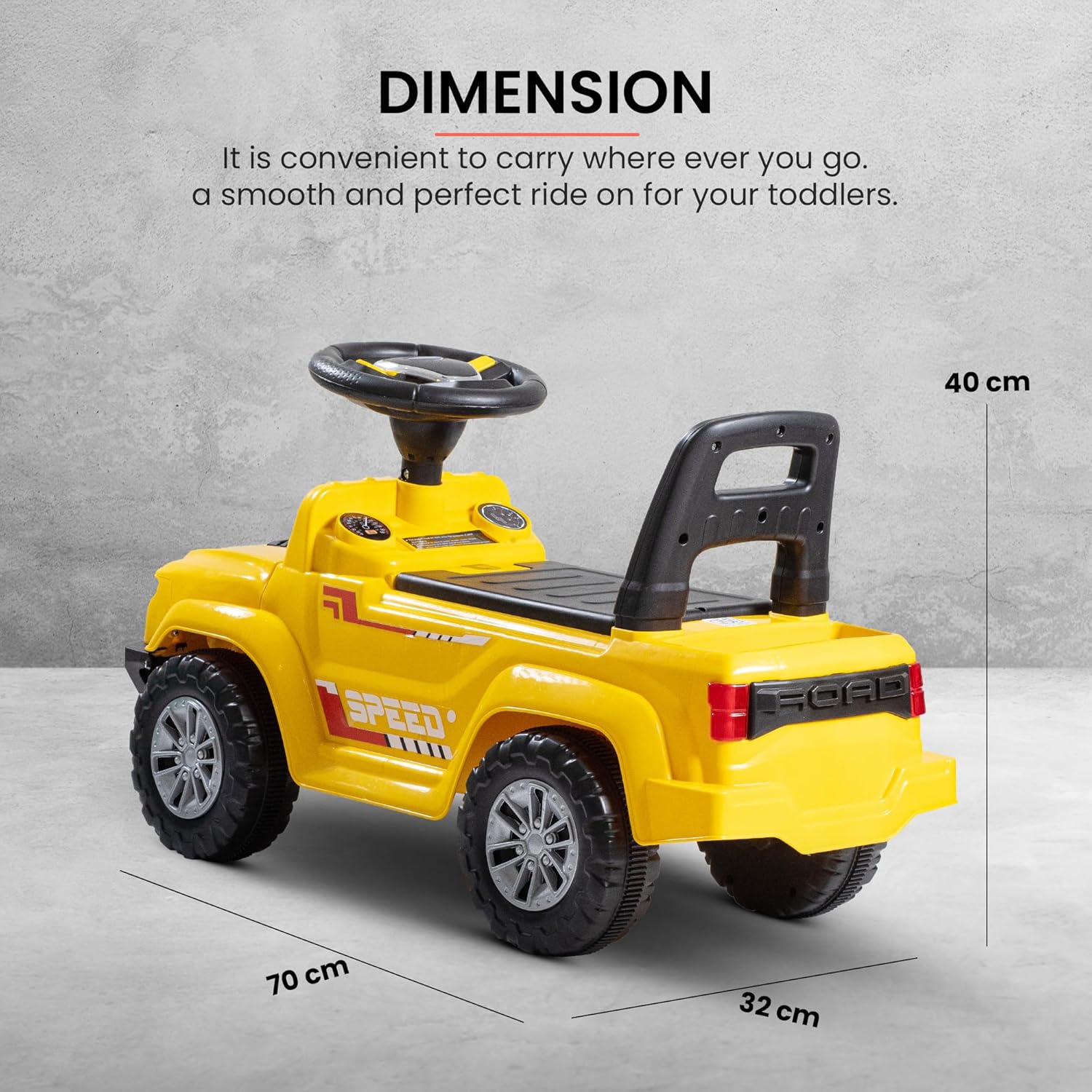 Baybee Push Ride on Baby Jeep for Kids Toys with LED Light & Storage Bin-Yellow Baybee Push Ride on Baby Jeep for Kids Toys with LED Light & Storage Bin-Yellow