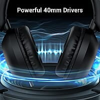 Zebronics BOOM Wired Headphone, Over Ear, in-Line MIC, Foldable, 1.5 meter Cable, for 3.5mm (Mobile | Tablet | Laptop | MAC), Soft Cushion, 40mm Drivers