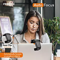Frontech E-CAM FT-2255 webcam with HD resolution, built-in mic, and plug & play USB—ideal for video calls, streaming, and remote work.