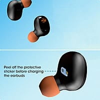 ZEBRONICS ZEB-SOUND BOMB 1 TWS Earbuds with BT5.0, Up to 12H Playback, Touch Controls, Voice Assistant, Splash Proof with Type C Portable Charging Case