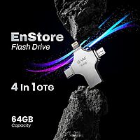 EVM EnStore 4-in-1 OTG 64GB Pen Drive – USB 3.0 | Type-C | Micro USB