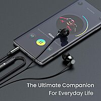 Portronics Tune A In-Ear Metal Earbuds – On/Off/Volume Switch | Braided Cable | 6 Months Warranty