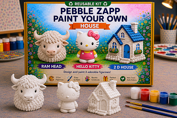 Reusable Ram Head, Cartoon Set & 2D House DIY Painting Kit – Paint Your Own Creative Collection
