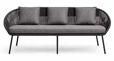 Leoppard Weaved Outdoor Two Seater Bench