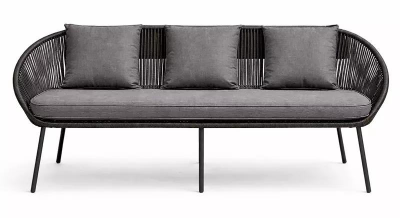 Leoppard Weaved Outdoor Two Seater Bench