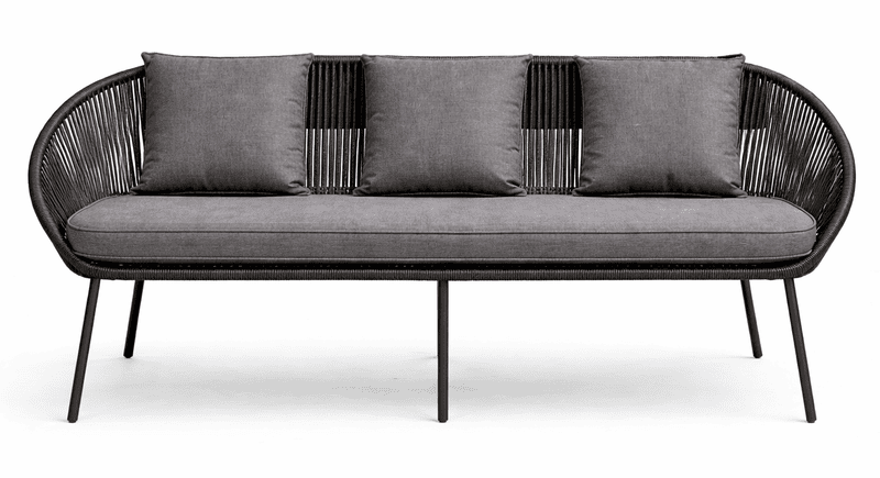 Leoppard Weaved Outdoor Two Seater Bench