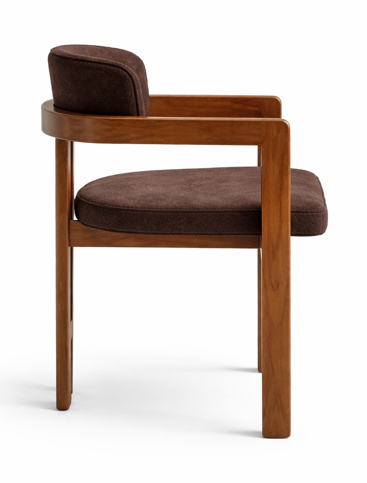 Burbon Fine Dining Cafe Solidwood Upholstery Chair
