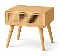 Cliffside Natural Cane Bedside Table