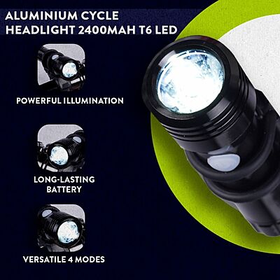 Probike Aluminium Headlight 2400mAH T6