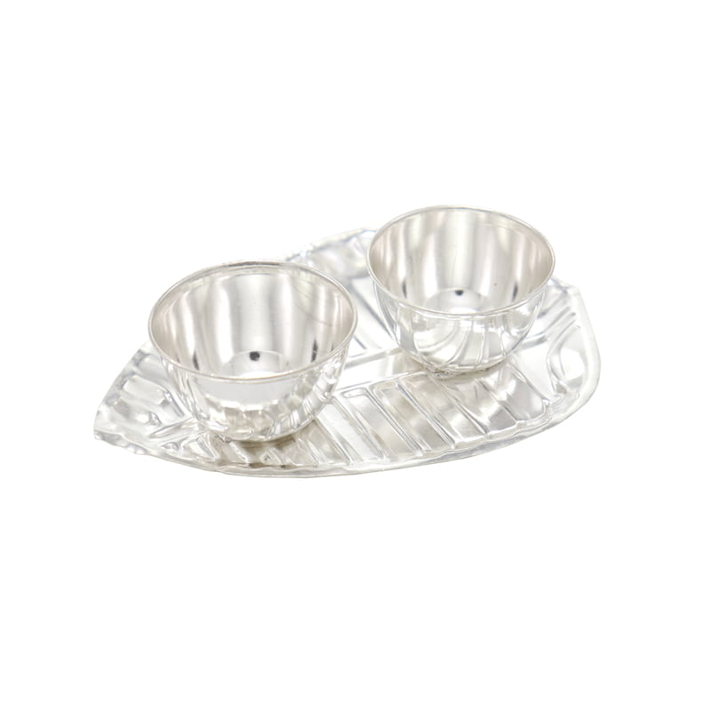 Silver Betel Leaf Haldi Kumkum Plate Silver Betel Leaf Haldi Kumkum Plate
