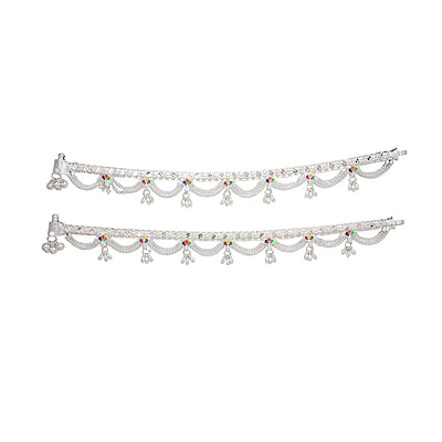 Sterling Silver Anklet, Kolusu(payal) For Women