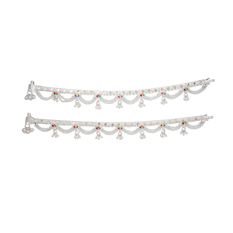 Sterling Silver Anklet, Kolusu(payal) For Women