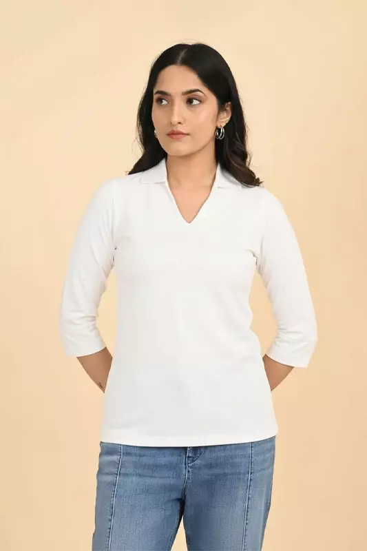 Women's Polo Tee - White