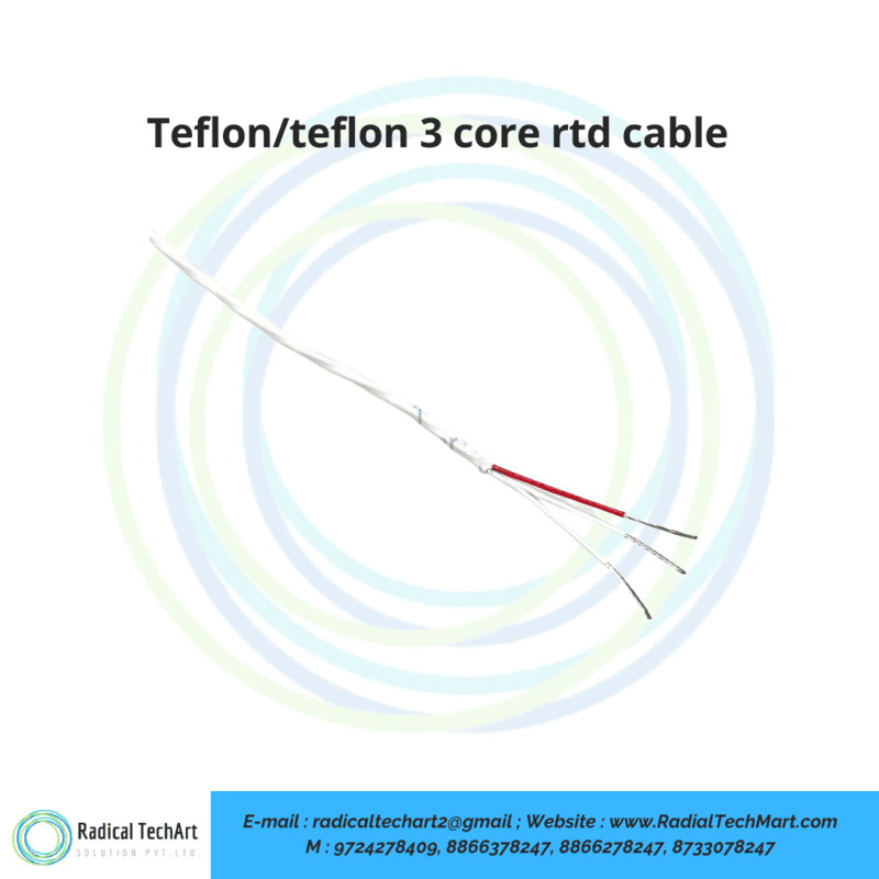 Teflon/teflon 3 core rtd cable