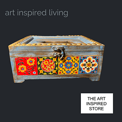 Art Inspired Tissue Box | A Shade of Blue