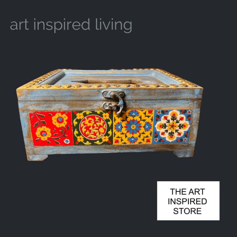 Art Inspired Tissue Box | A Shade of Blue